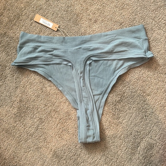 SKIMS Summer Mesh Thong Panties in Arctic - Picture 4 of 4